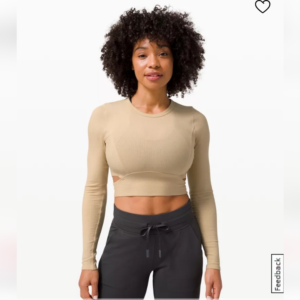 Lululemon LA Cut-Out-Waist Crop Long Sleeve